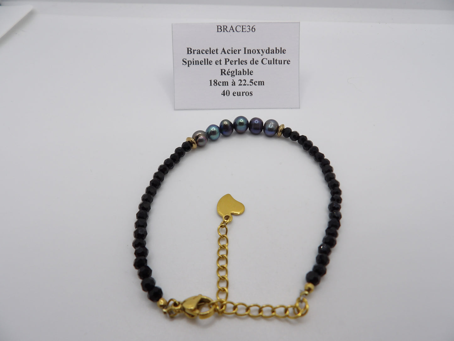 Bracelet Spinelle et Perles de Culture