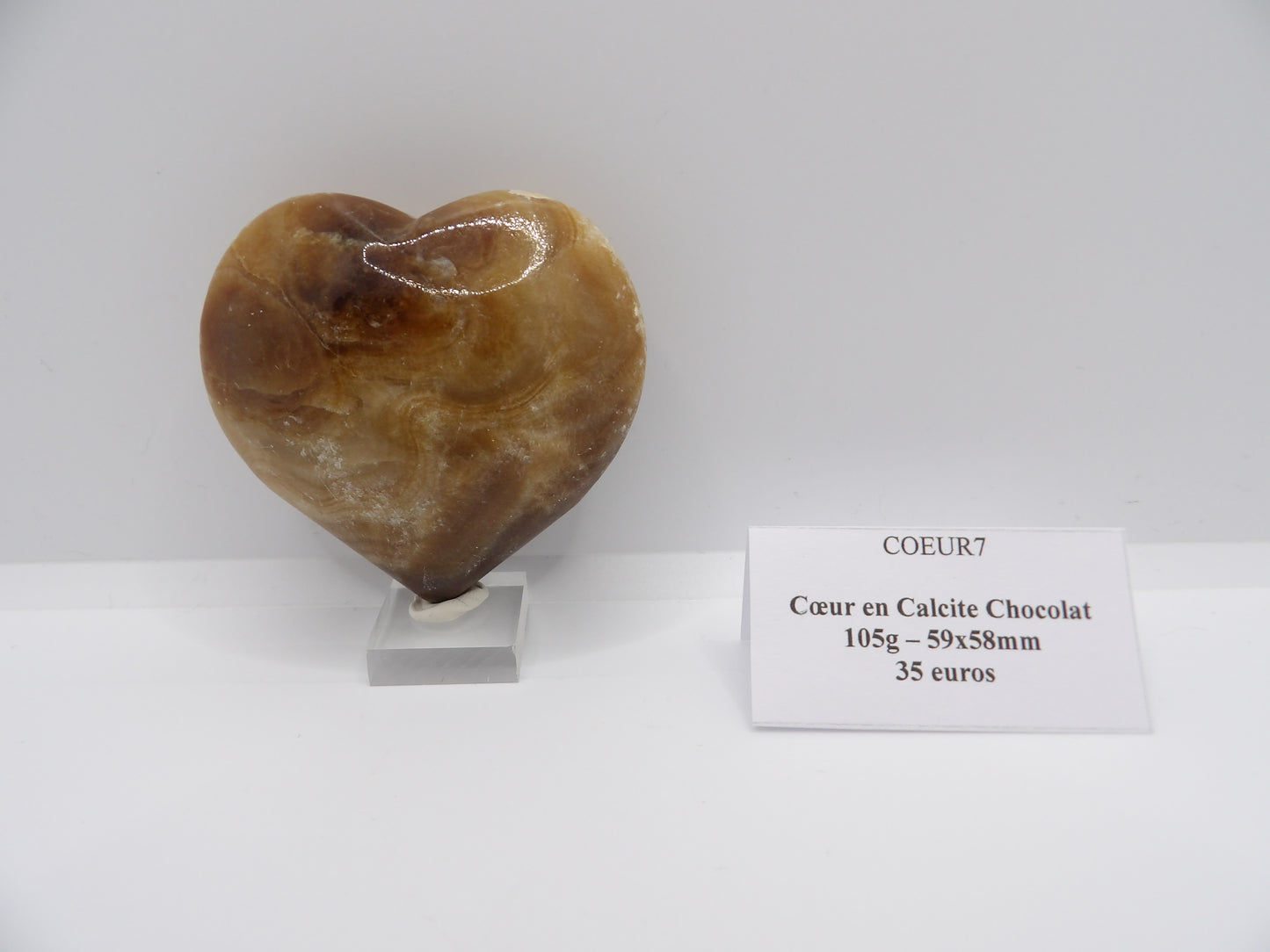 Cœur Calcite Chocolat