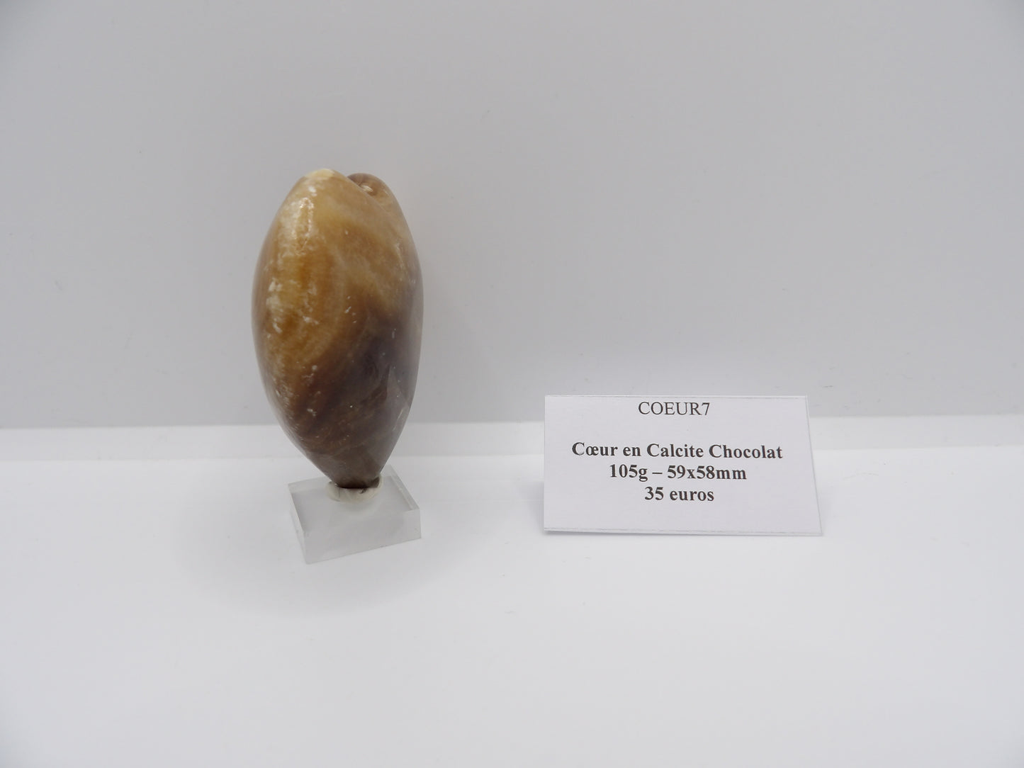 Cœur Calcite Chocolat
