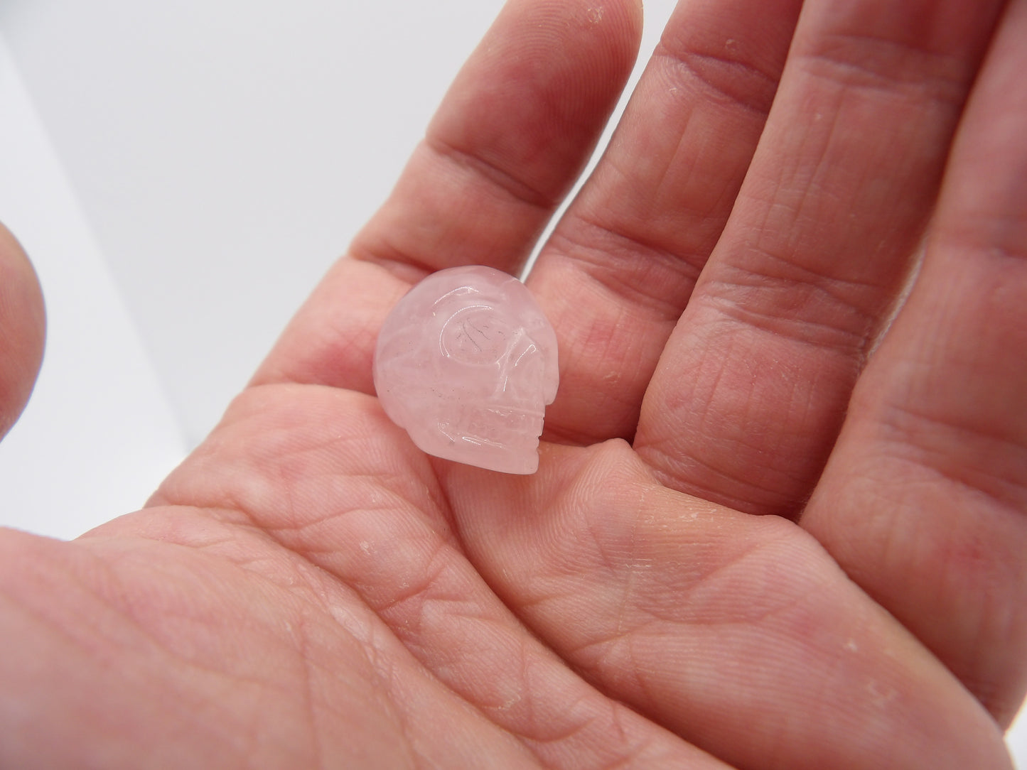 Crâne en Quartz Rose