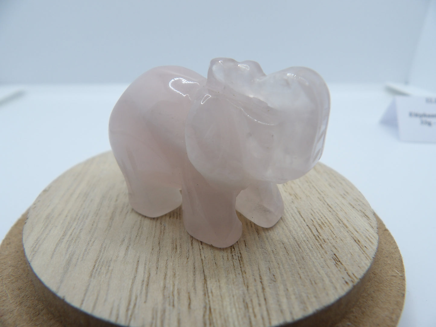 Eléphant en Quartz Rose