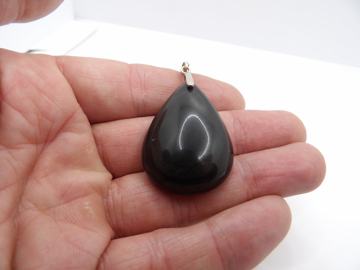 Pendentif Obsidienne Acajou Irisée