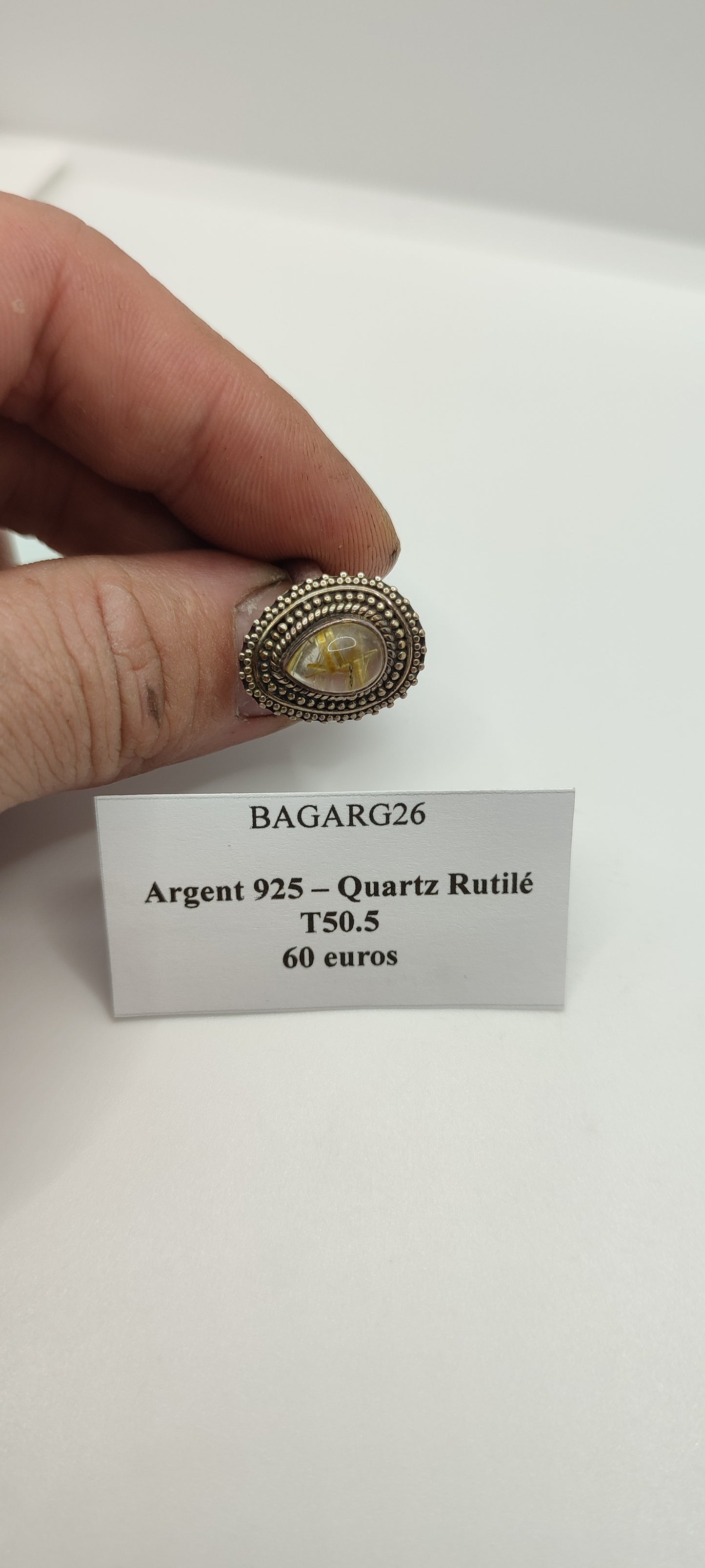 Bague Quartz Rutilé