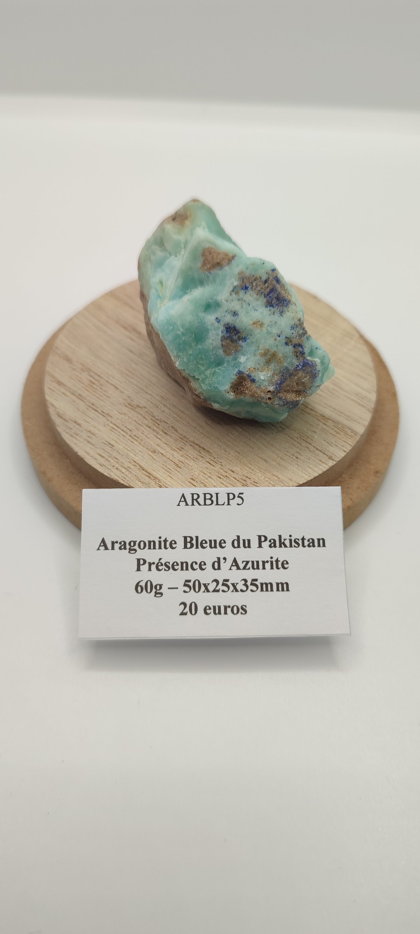 Aragonite Bleue du Pakistan