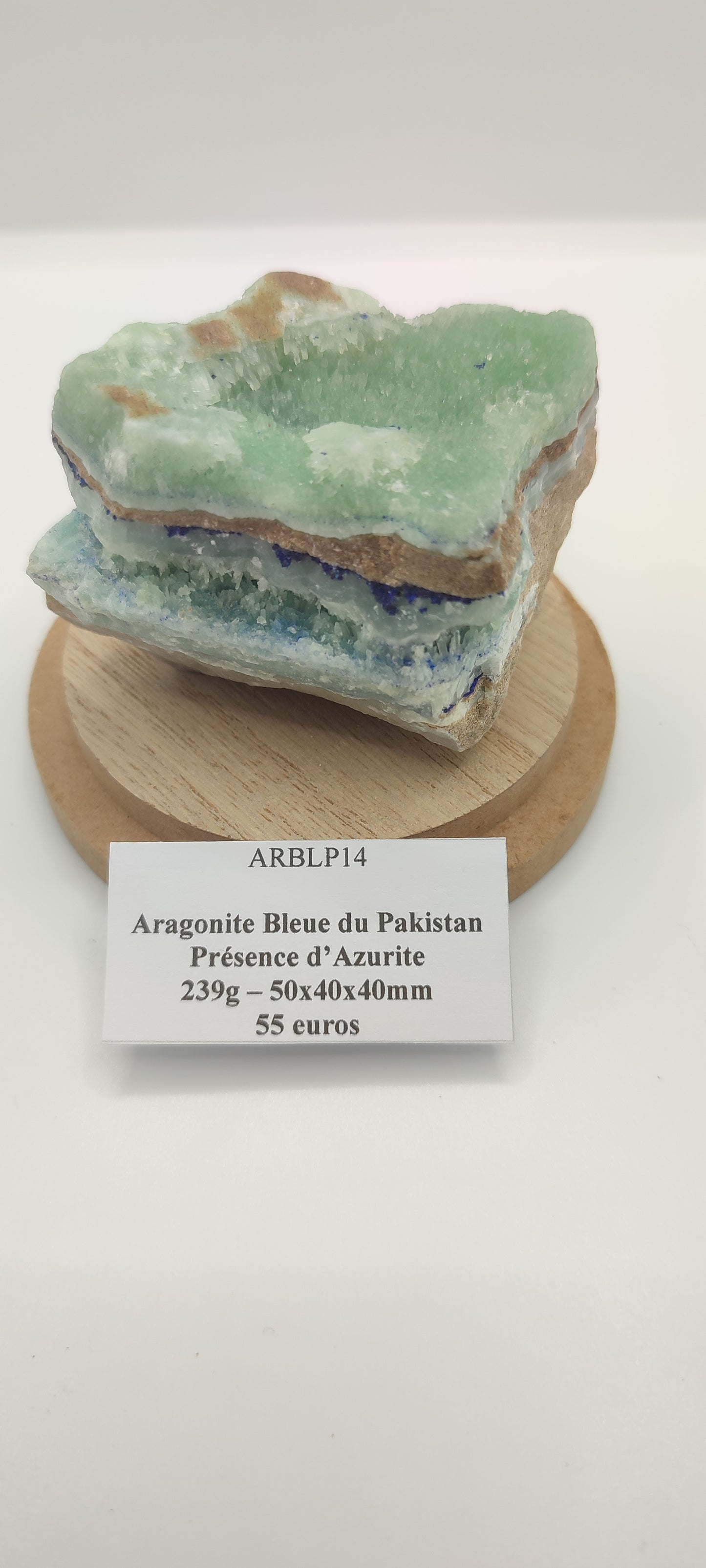 Aragonite Bleue du Pakistan