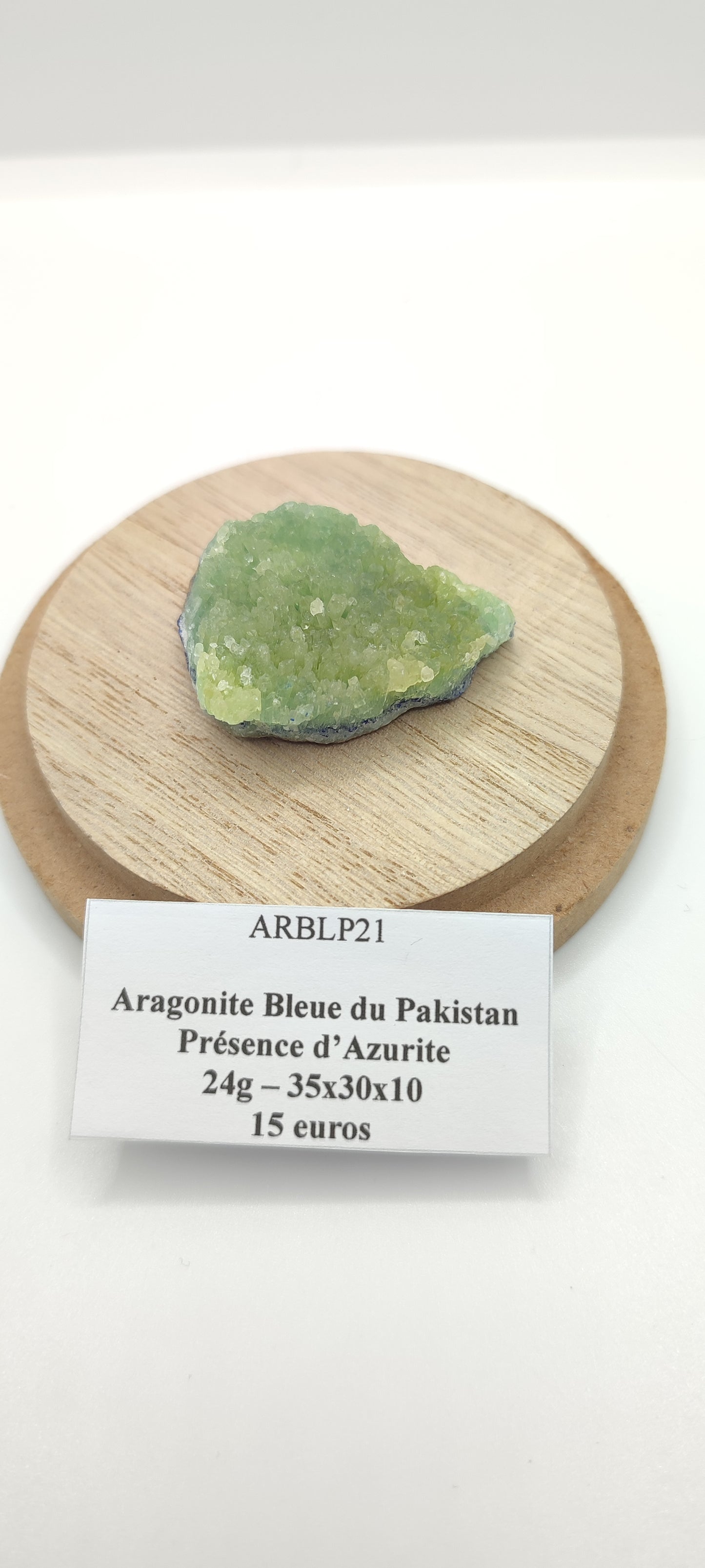 Aragonite Bleue du Pakistan