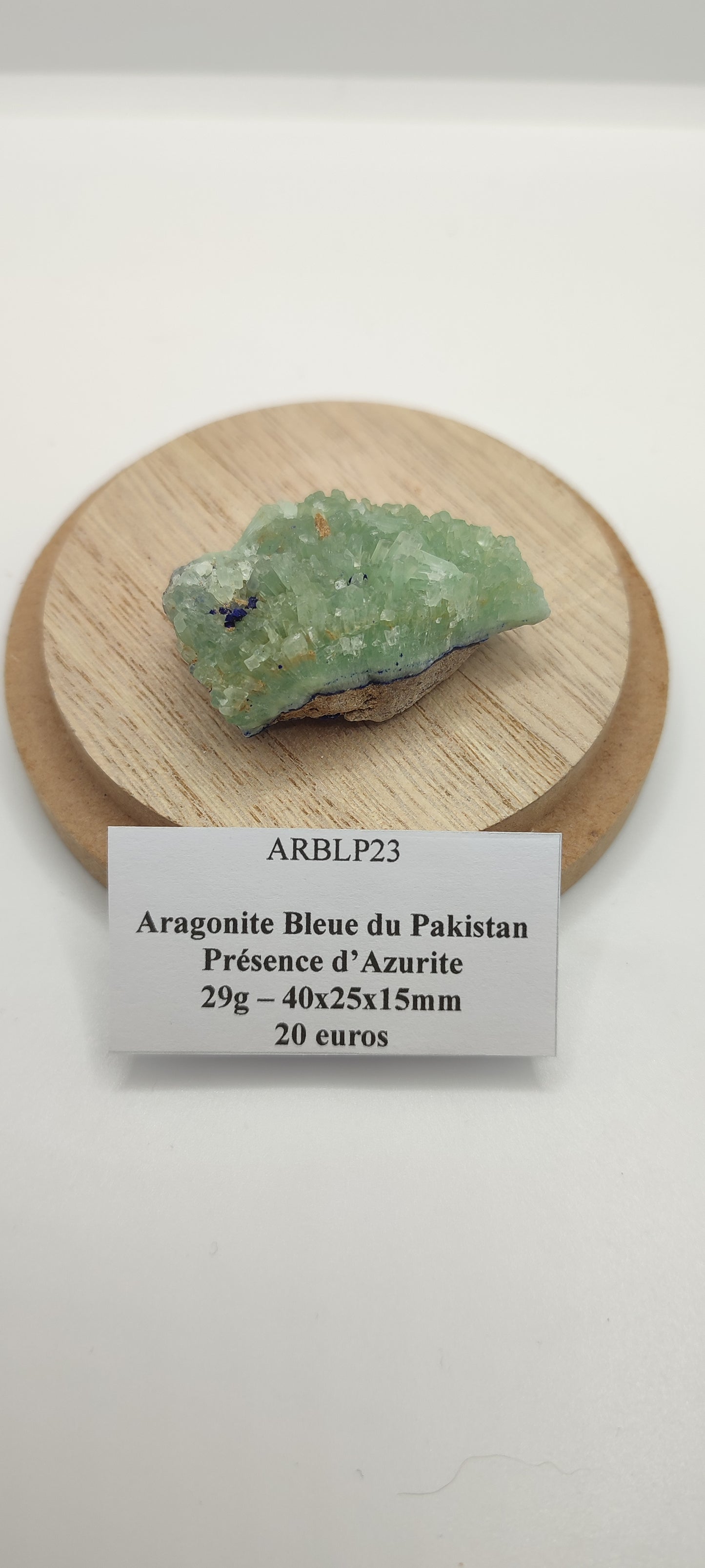 Aragonite Bleue du Pakistan