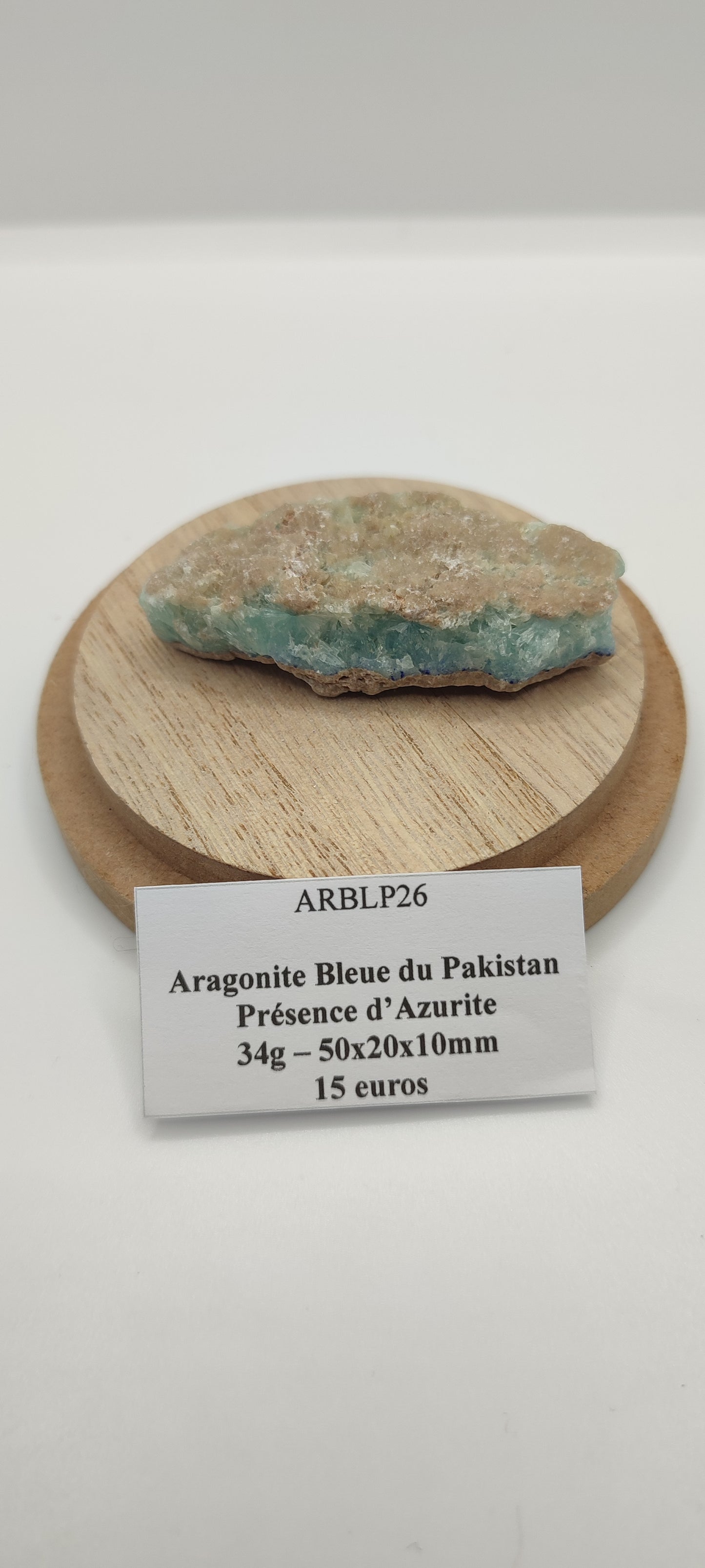 Aragonite Bleue du Pakistan
