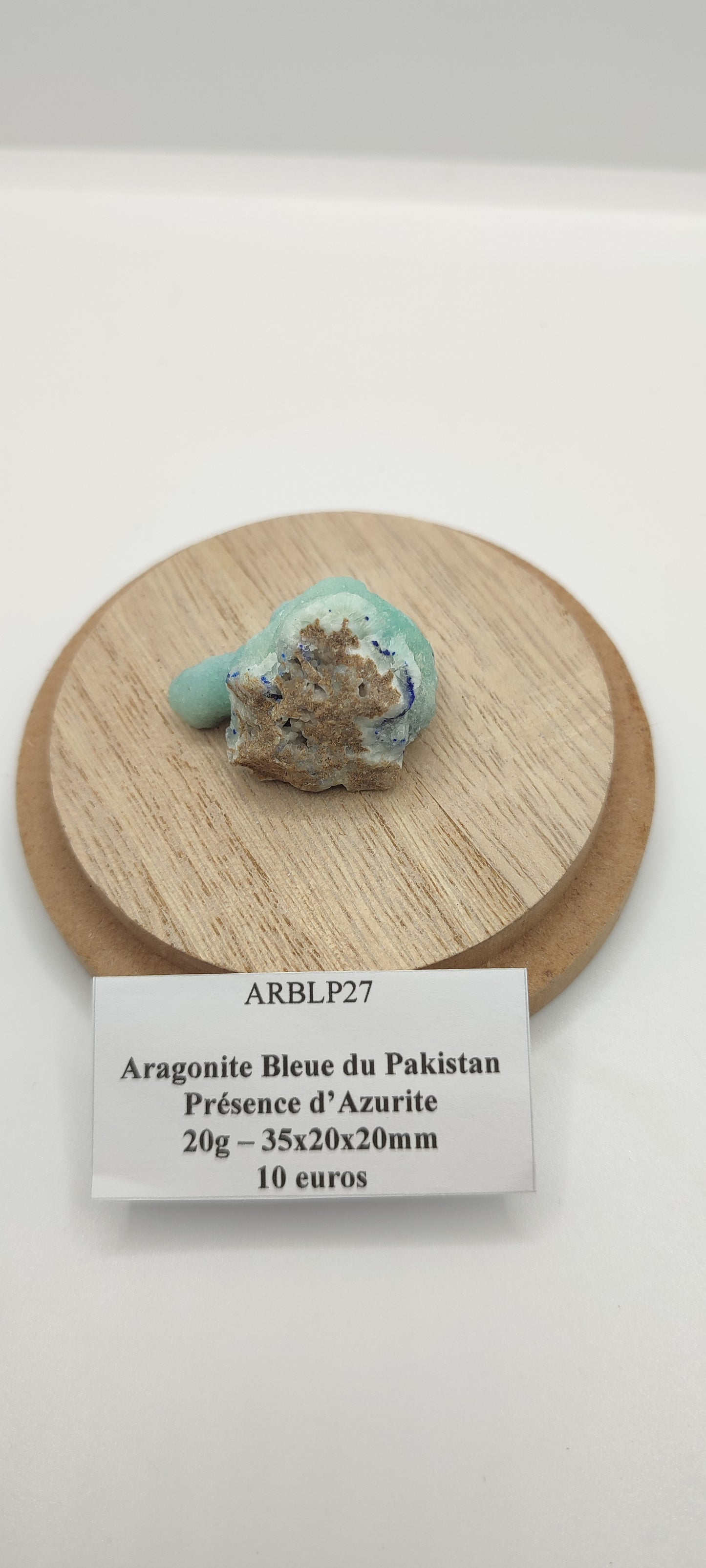 Aragonite Bleue du Pakistan