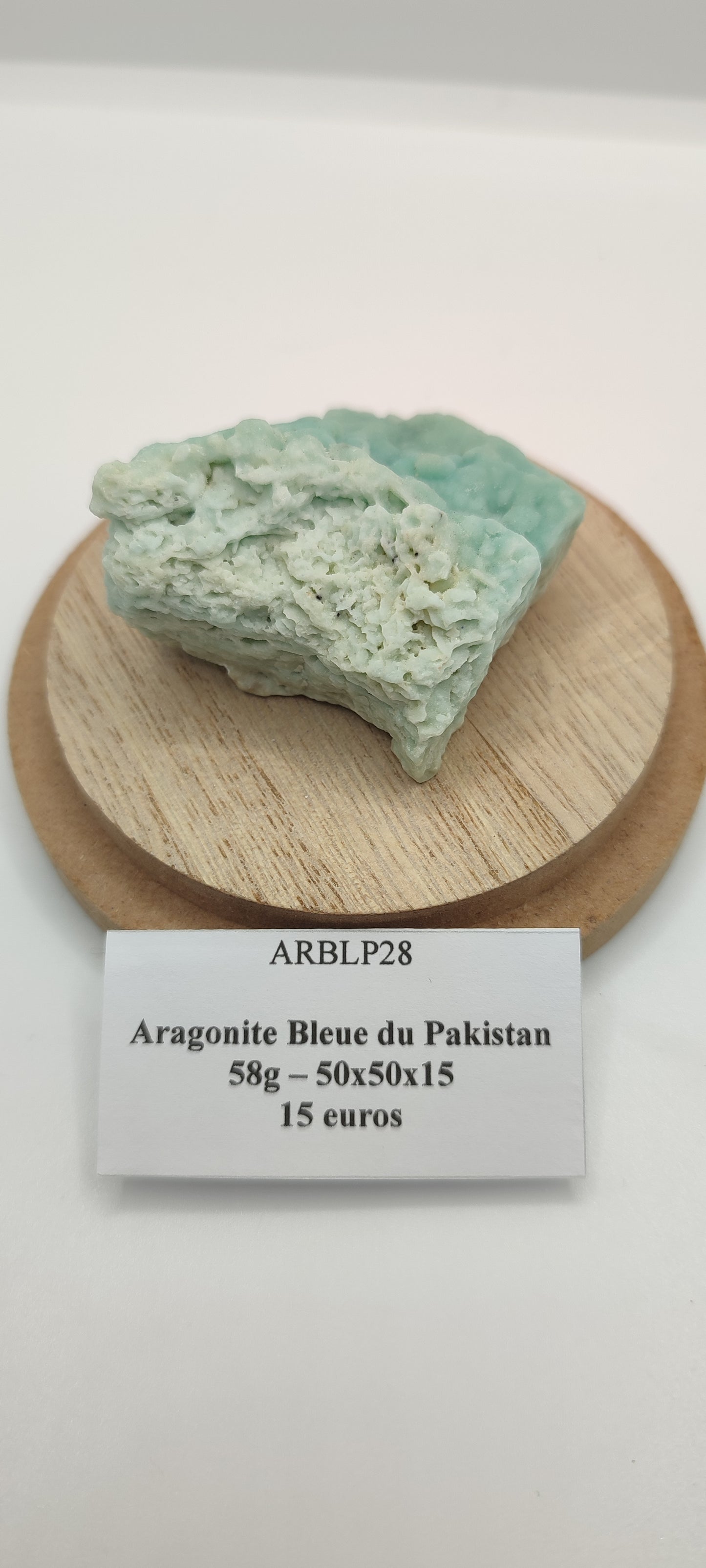 Aragonite Bleue du Pakistan