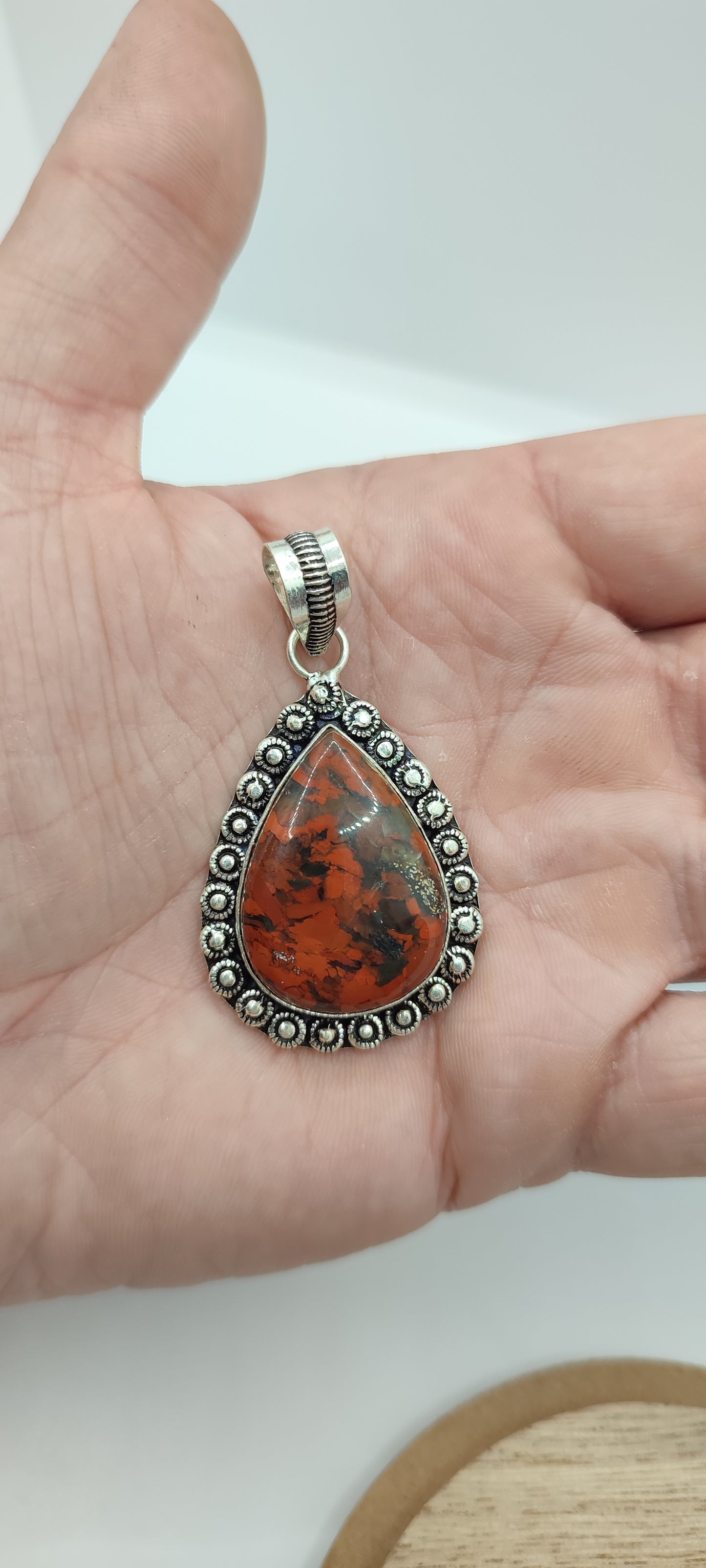 Pendentif Obsidienne Acajou