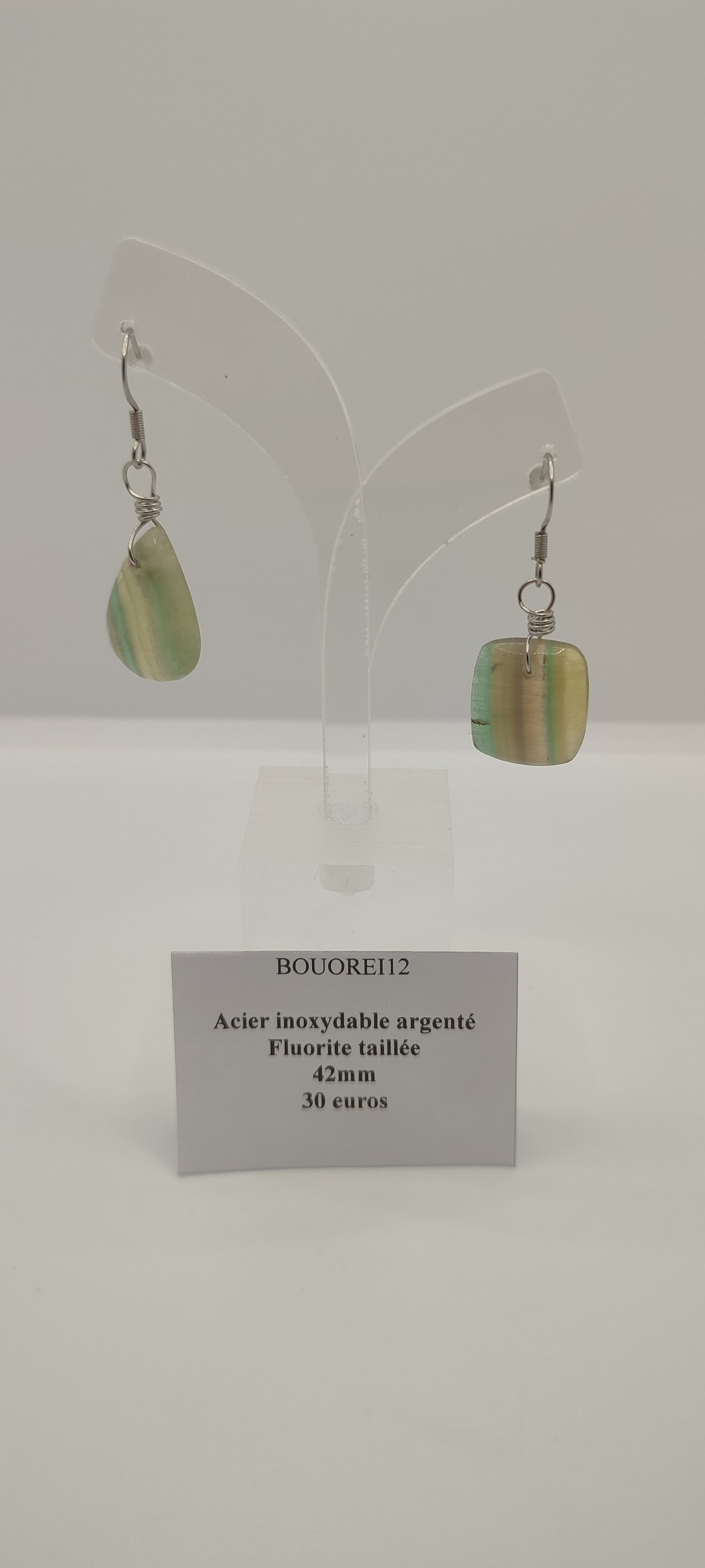 Boucles d'Oreilles Fluorite