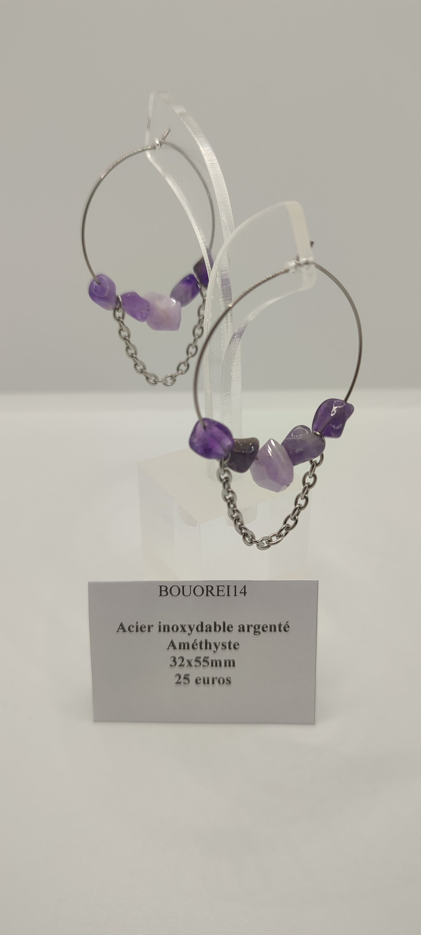 Boucles d'Oreilles Améthyste