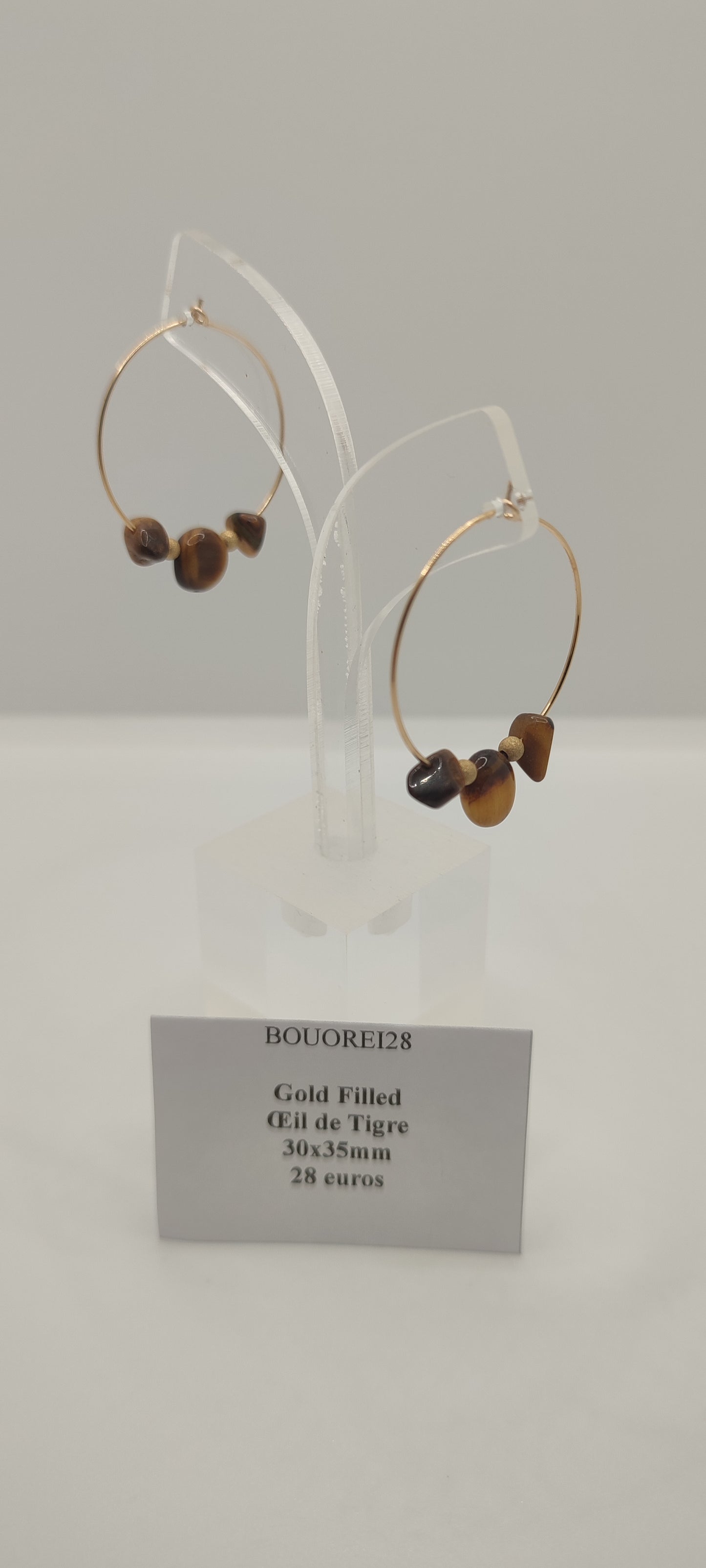 Boucles d'Oreilles Œil de Tigre