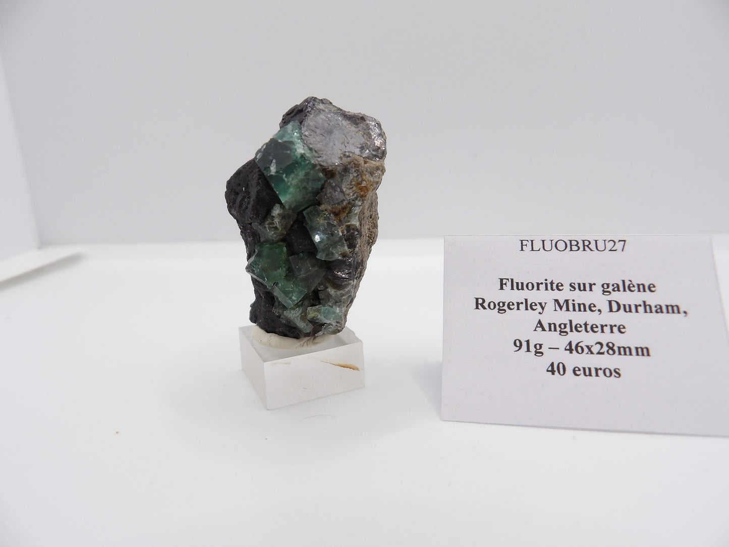 Fluorite sur Galène