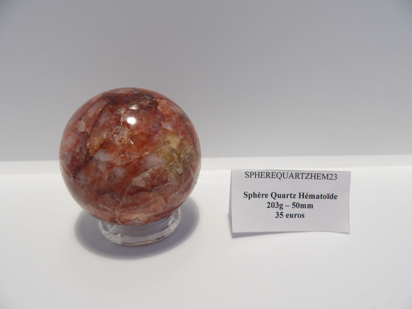 Sphère Quartz Hématoïde