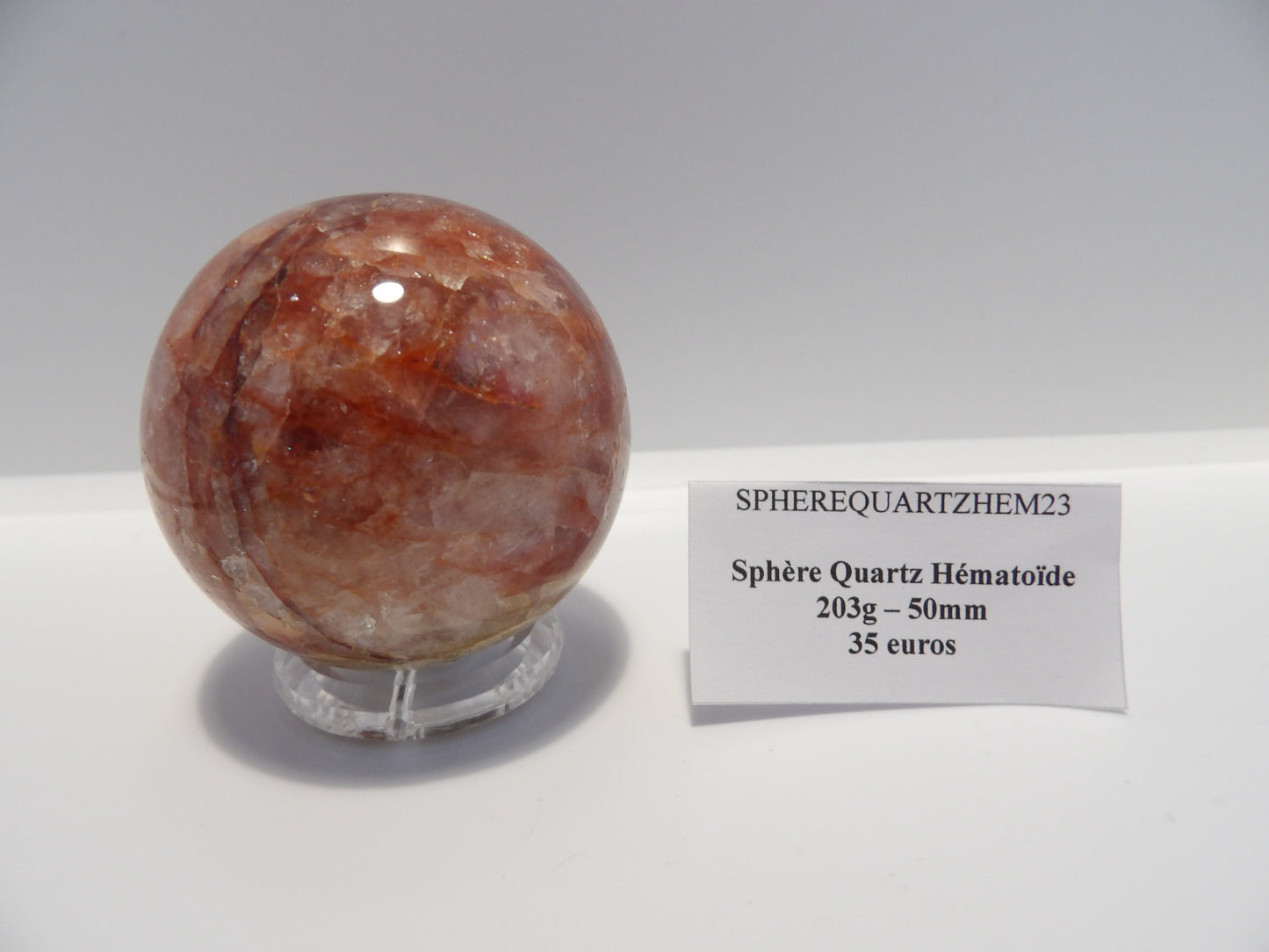 Sphère Quartz Hématoïde