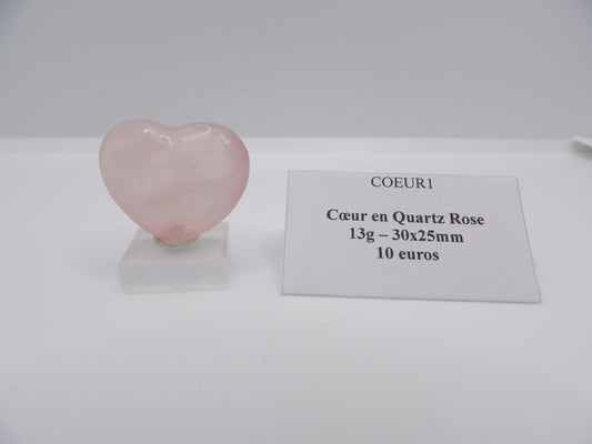 Cœur en Quartz Rose