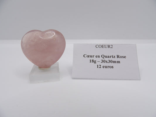 Cœur en Quartz Rose
