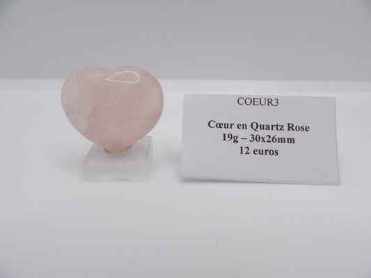 Cœur en Quartz Rose