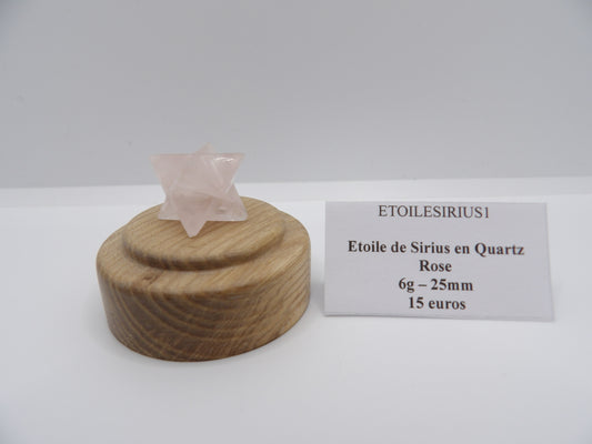 Etoile de Sirius Quartz Rose