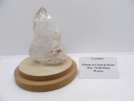 Flamme en Cristal de Roche