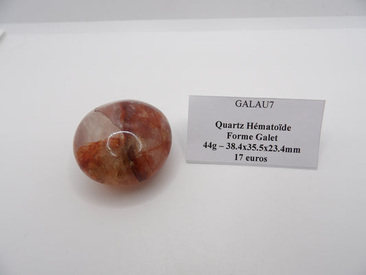Galet Quartz Hématoïde