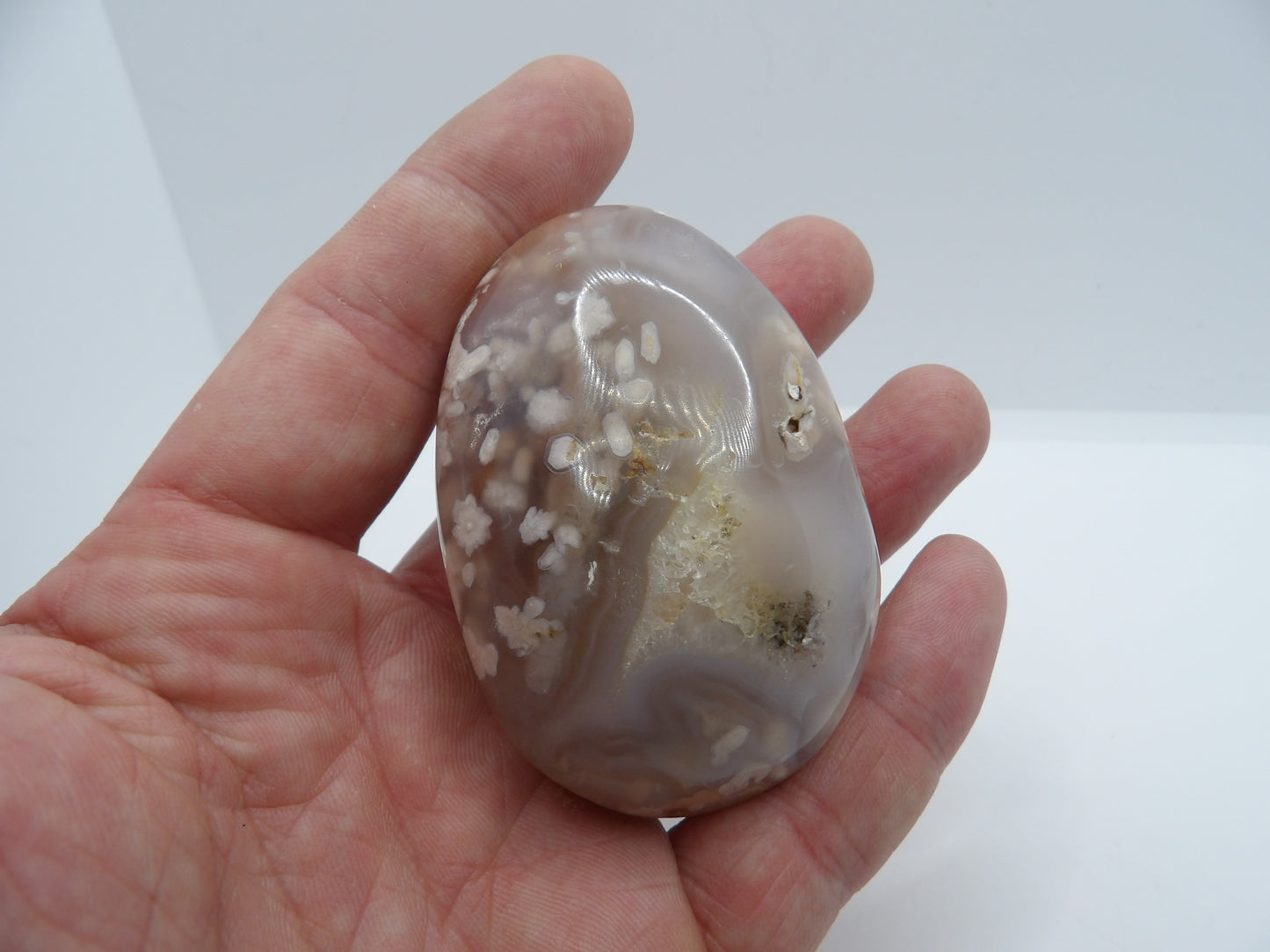 Galet Agate Fleur de Cerisier