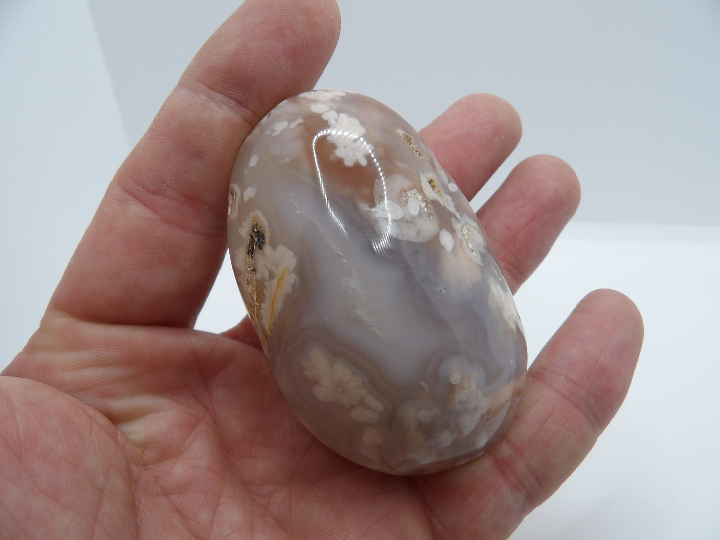 Galet Agate Fleur de Cerisier