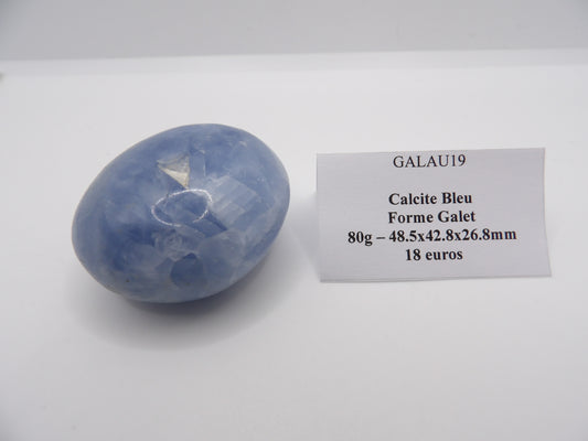 Galet Calcite Bleu