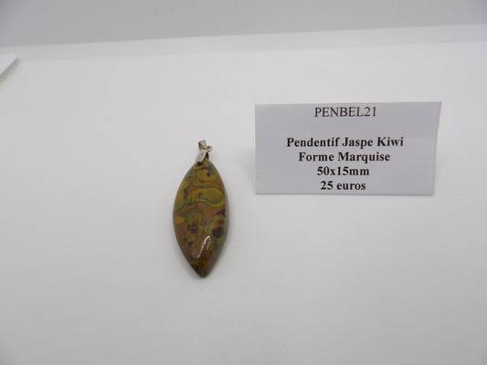 Pendentif Jaspe Kiwi