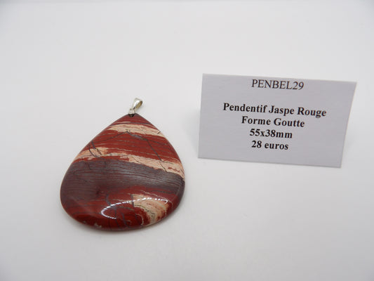 Pendentif Jaspe Rouge