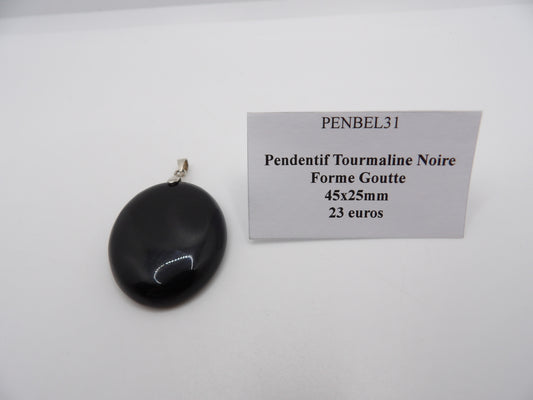 Pendentif Tourmaline Noire