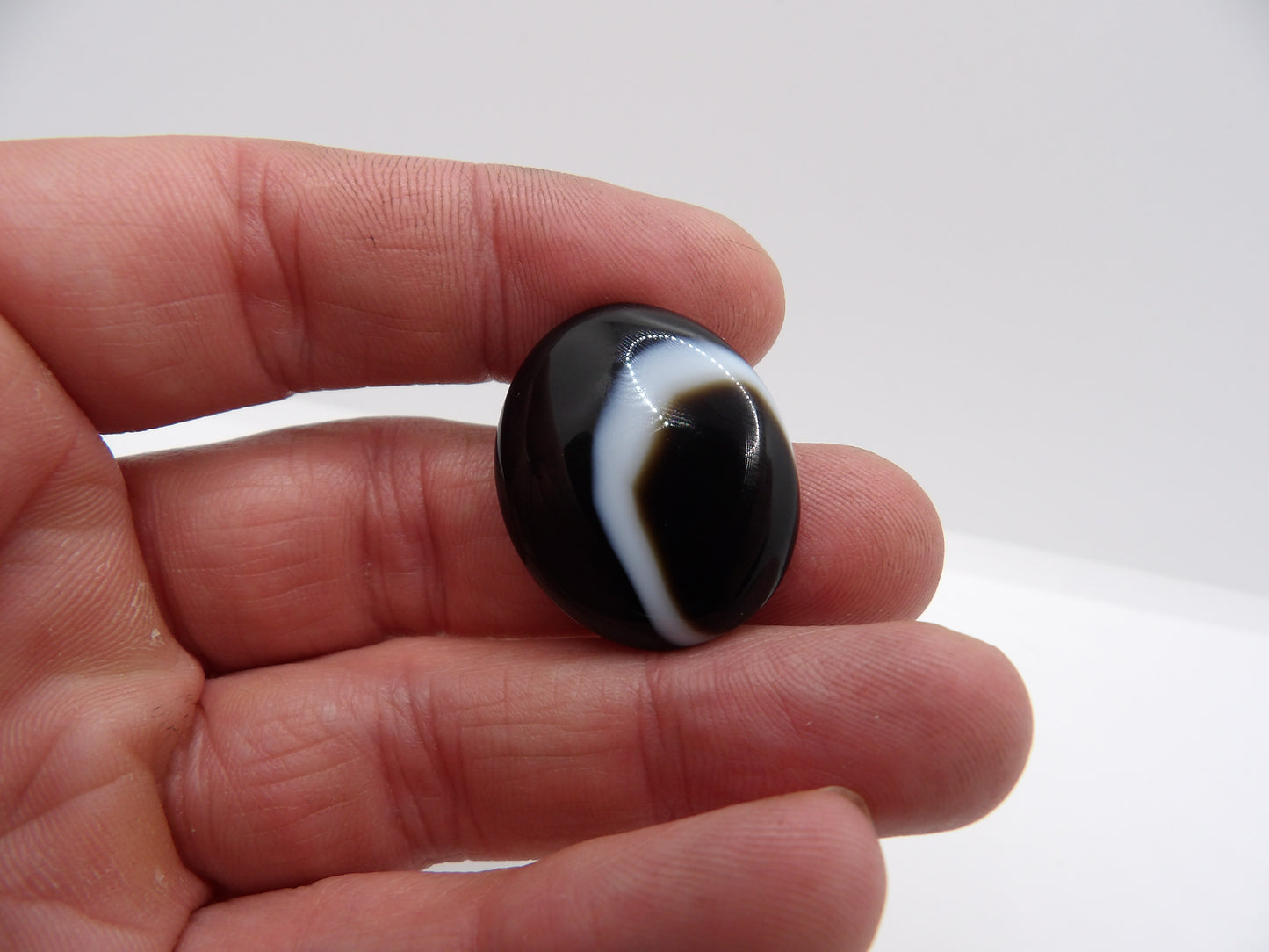 Cabochon Agate Noire