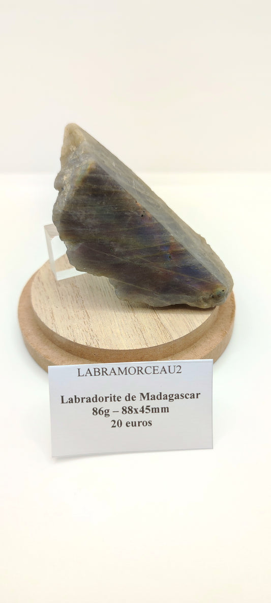 Labradorite : Morceau Semi poli