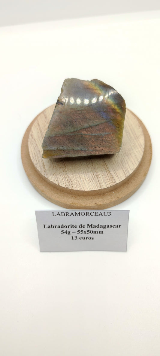 Labradorite : Morceau Semi poli