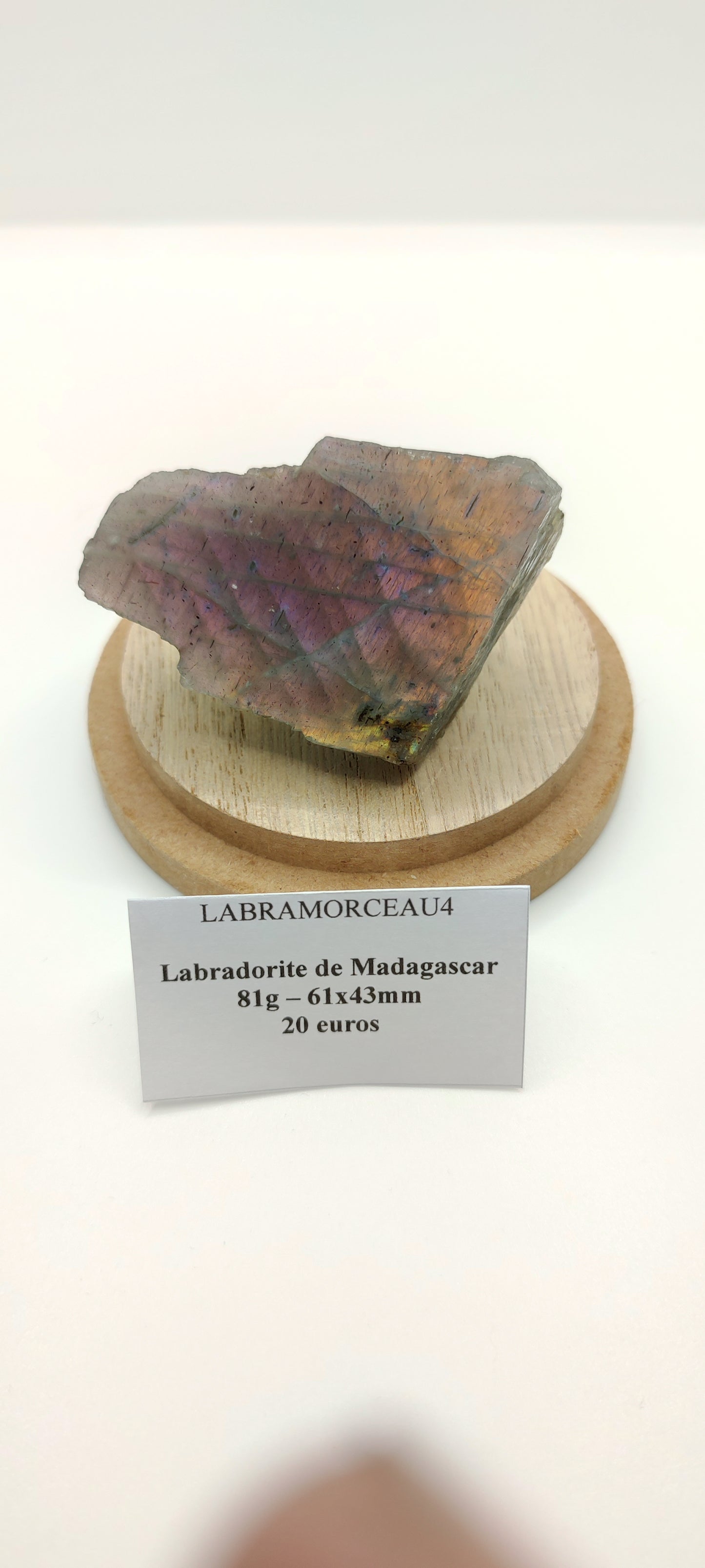 Labradorite : Morceau Semi poli