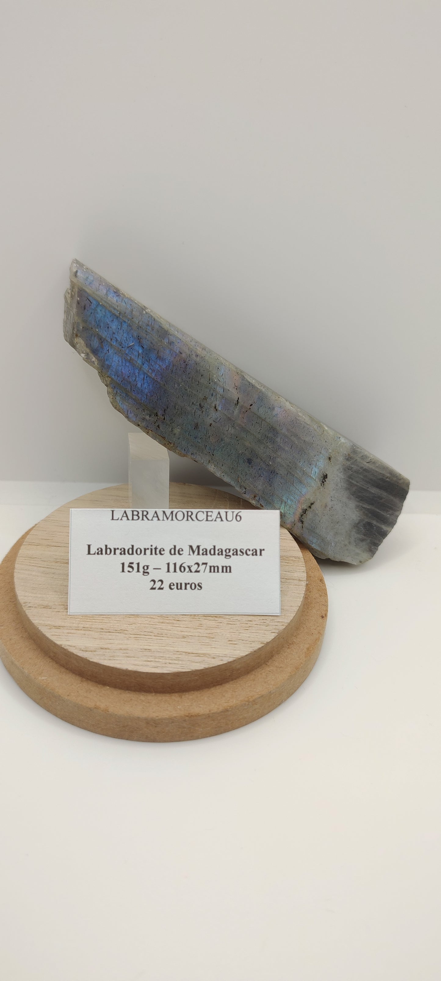 Labradorite : Morceau Semi poli