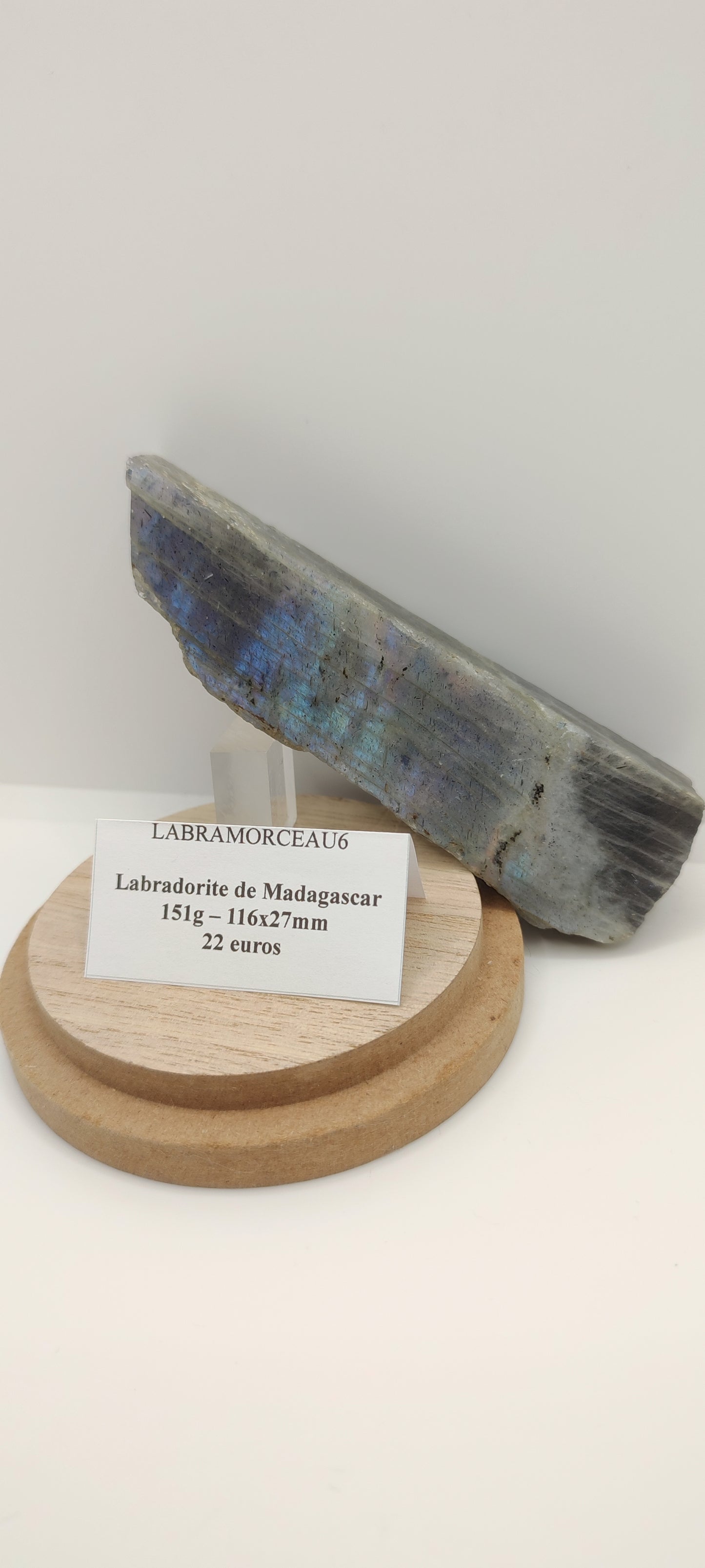 Labradorite : Morceau Semi poli