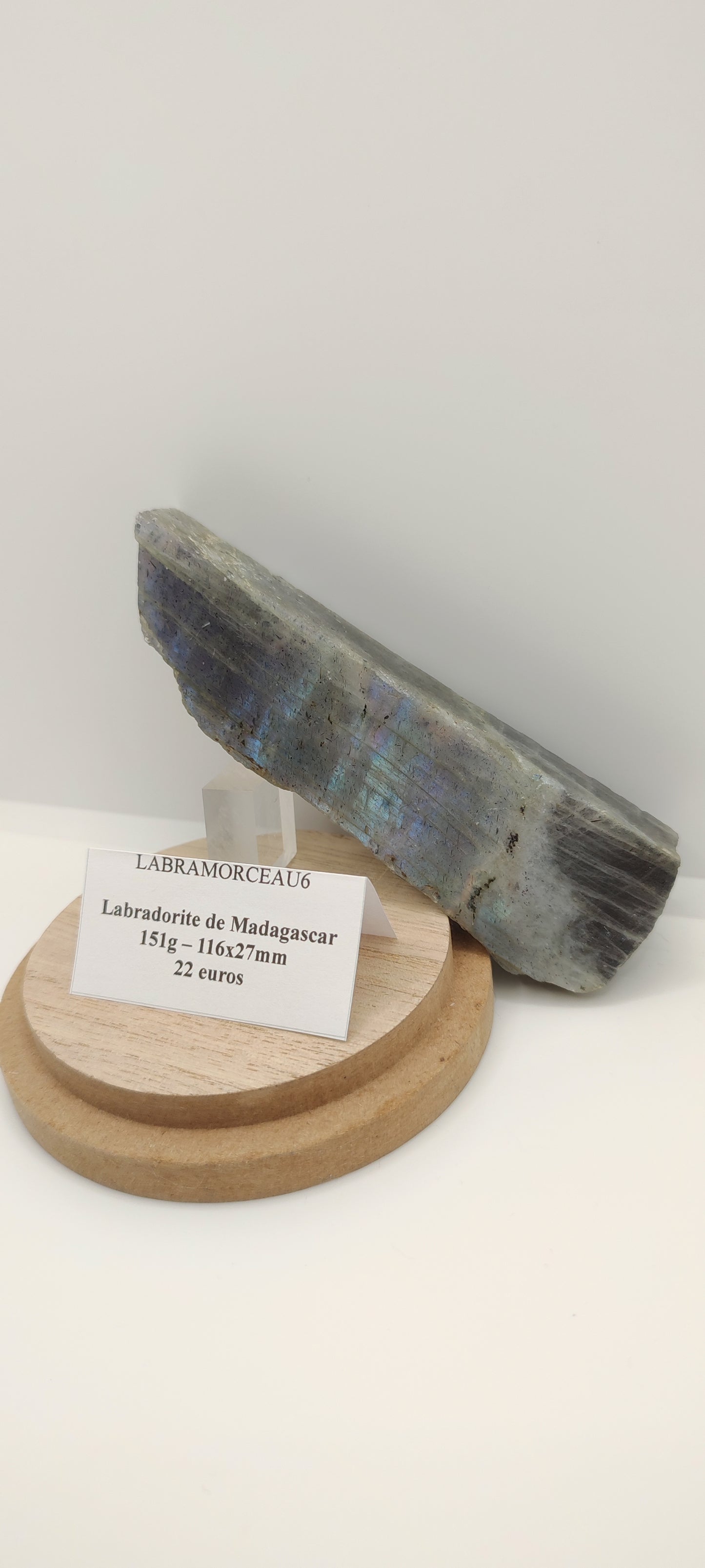 Labradorite : Morceau Semi poli