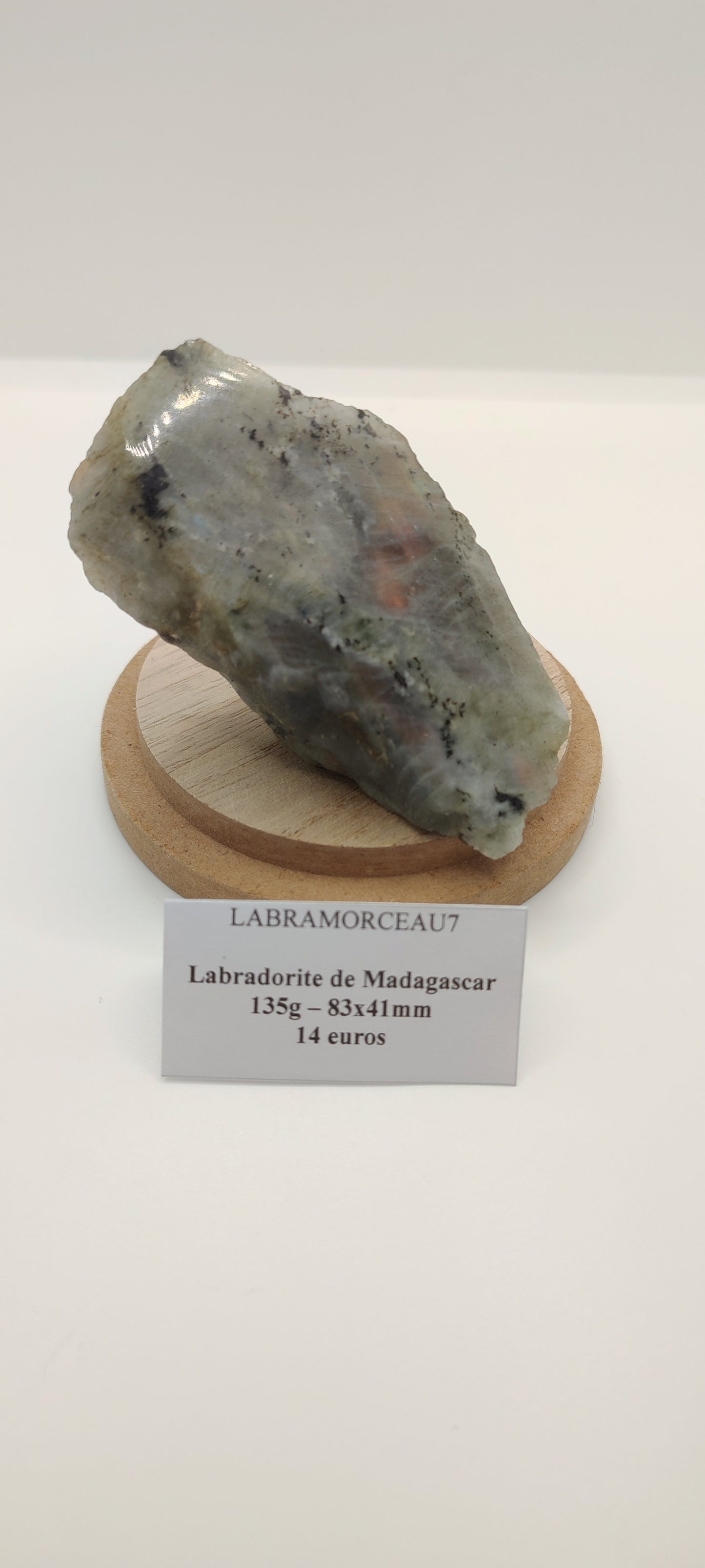 Labradorite : Morceau Semi poli