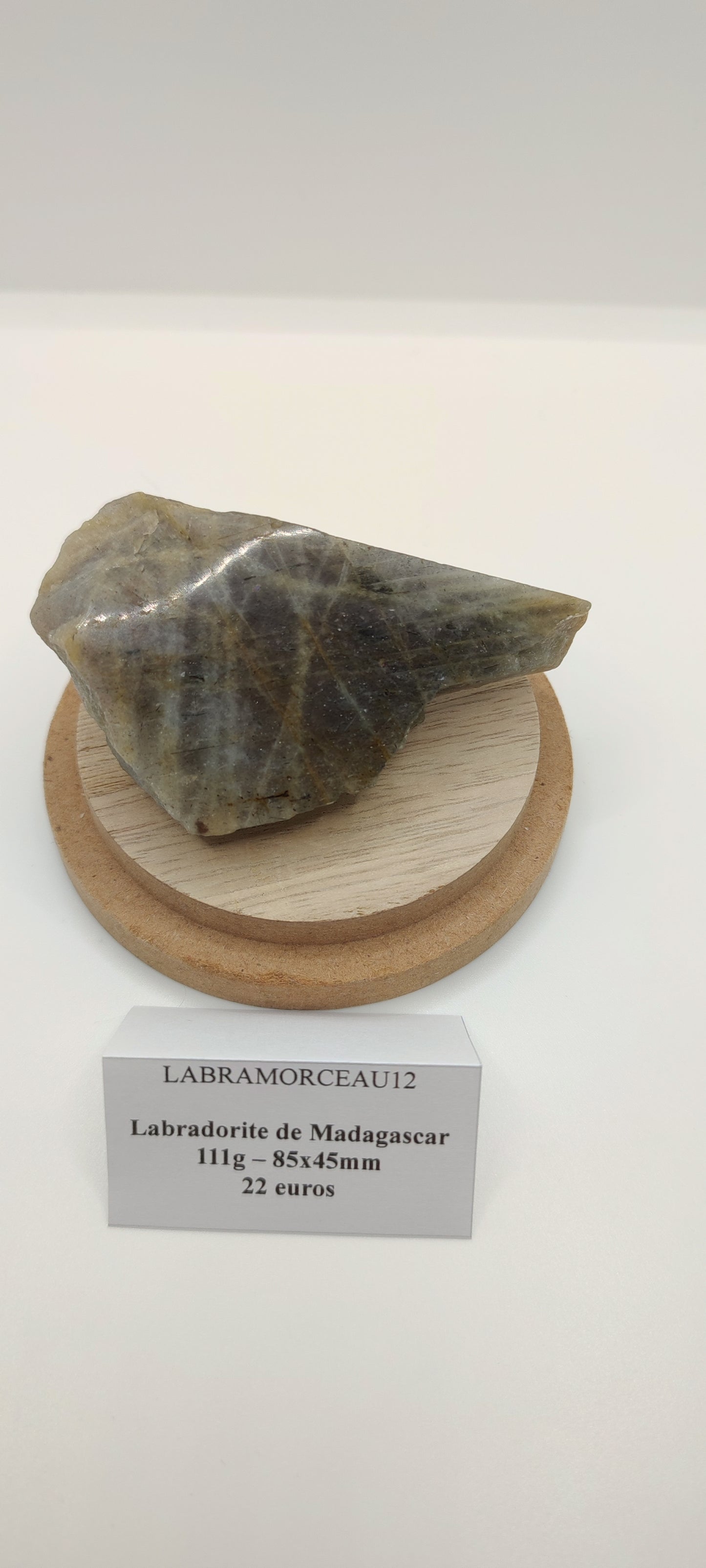 Labradorite : Morceau Semi poli