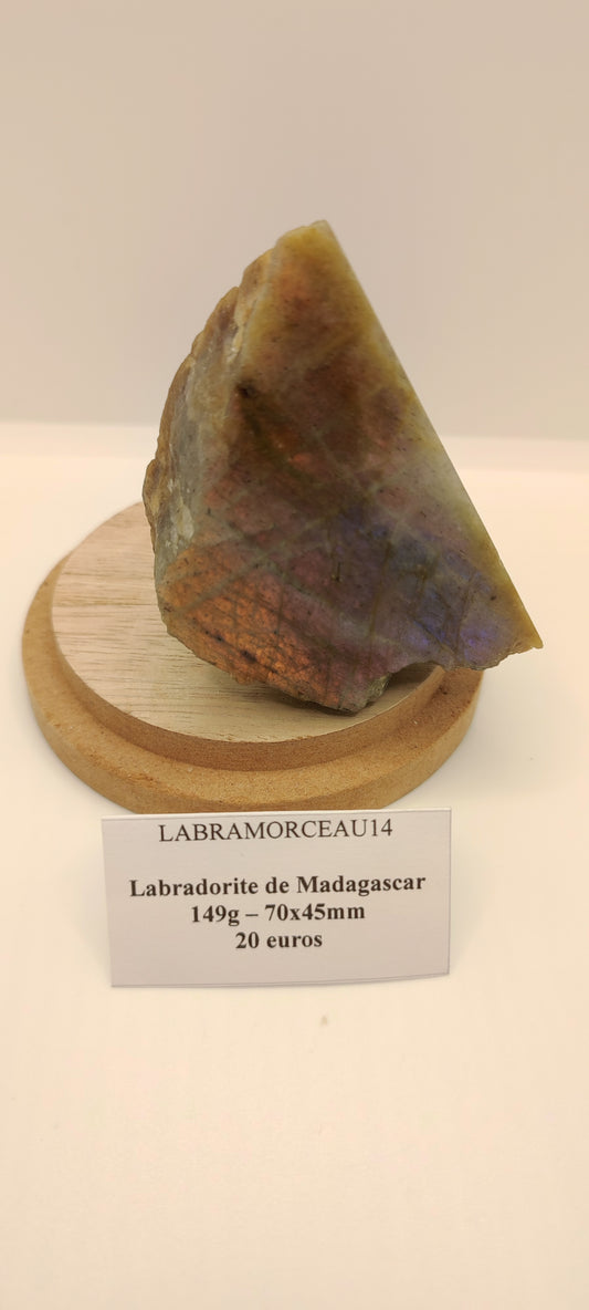 Labradorite : Morceau Semi poli