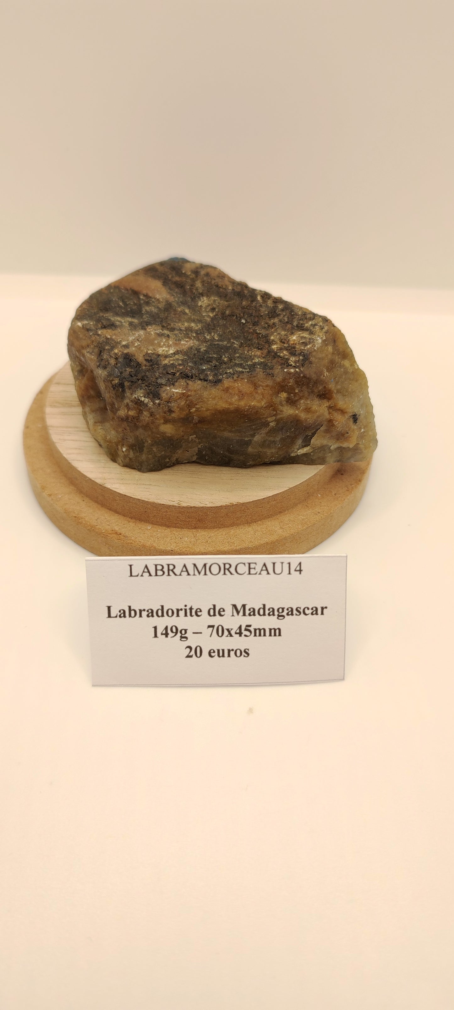 Labradorite : Morceau Semi poli