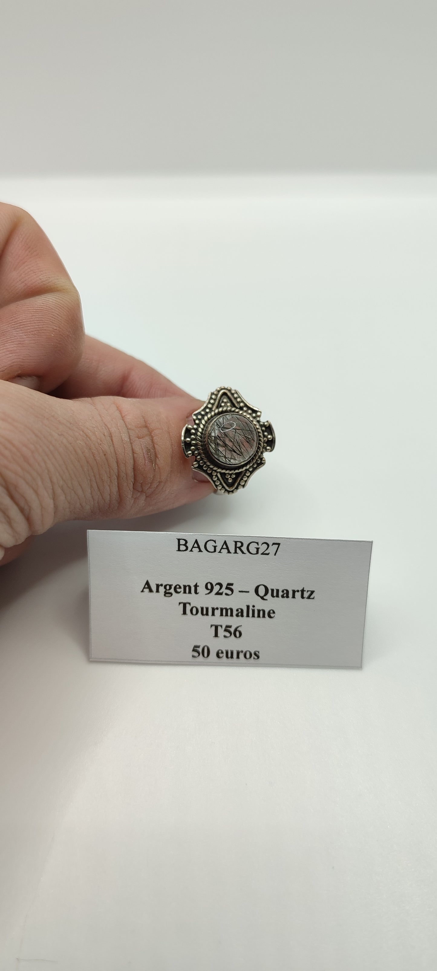 Bague Quartz Tourmaline