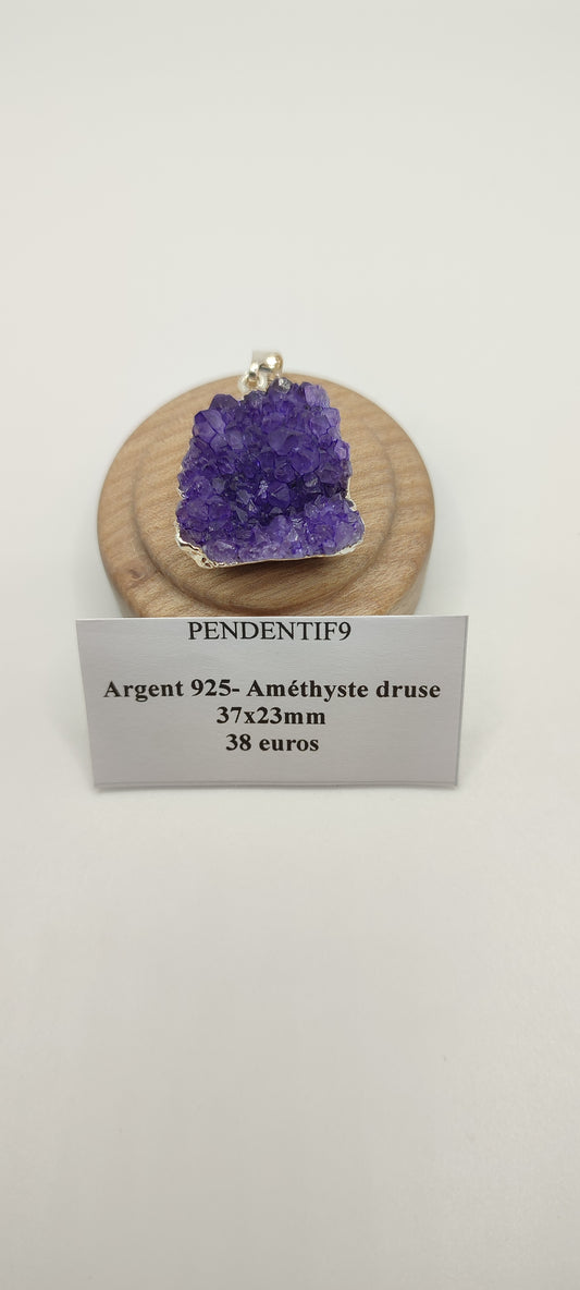 Pendentif Améthyste Druse