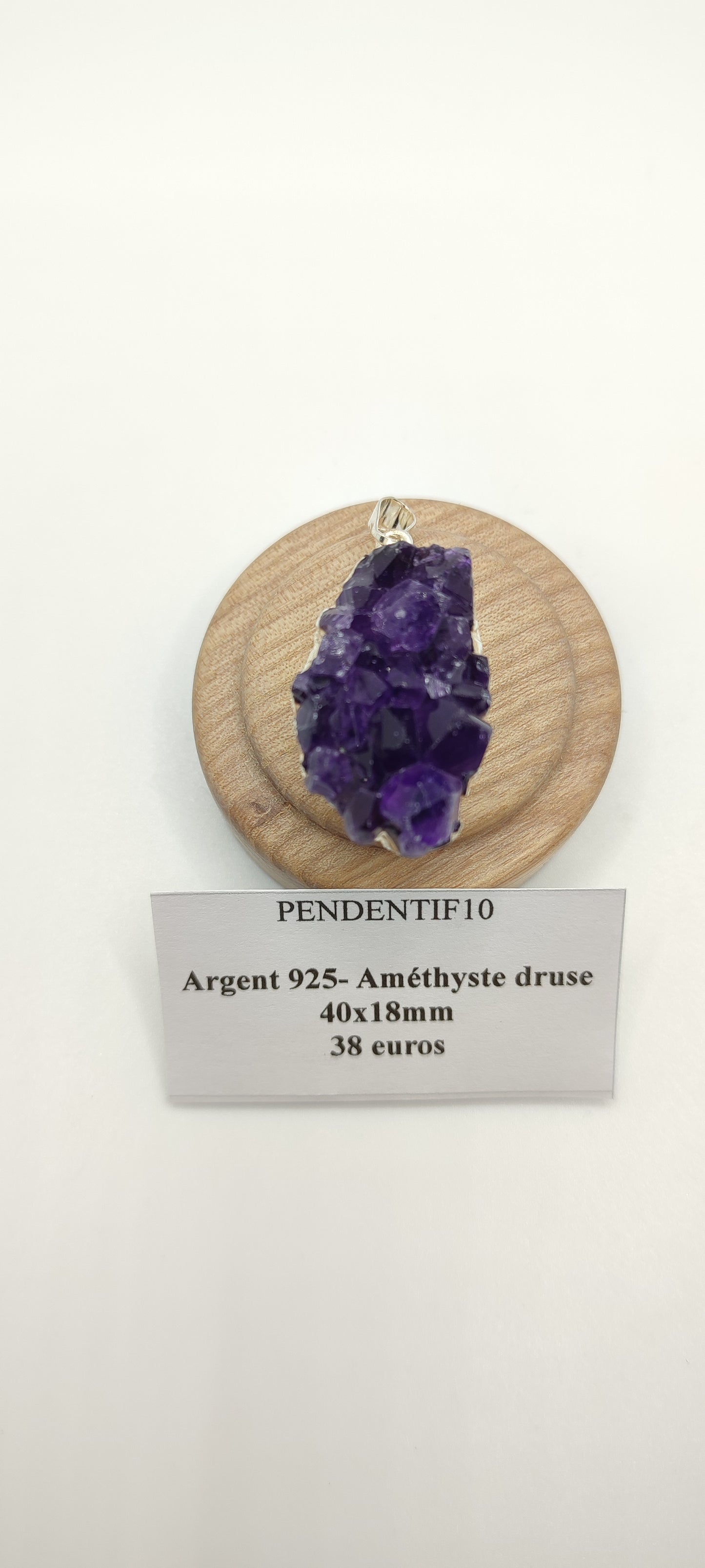 Pendentif Améthyste Druse