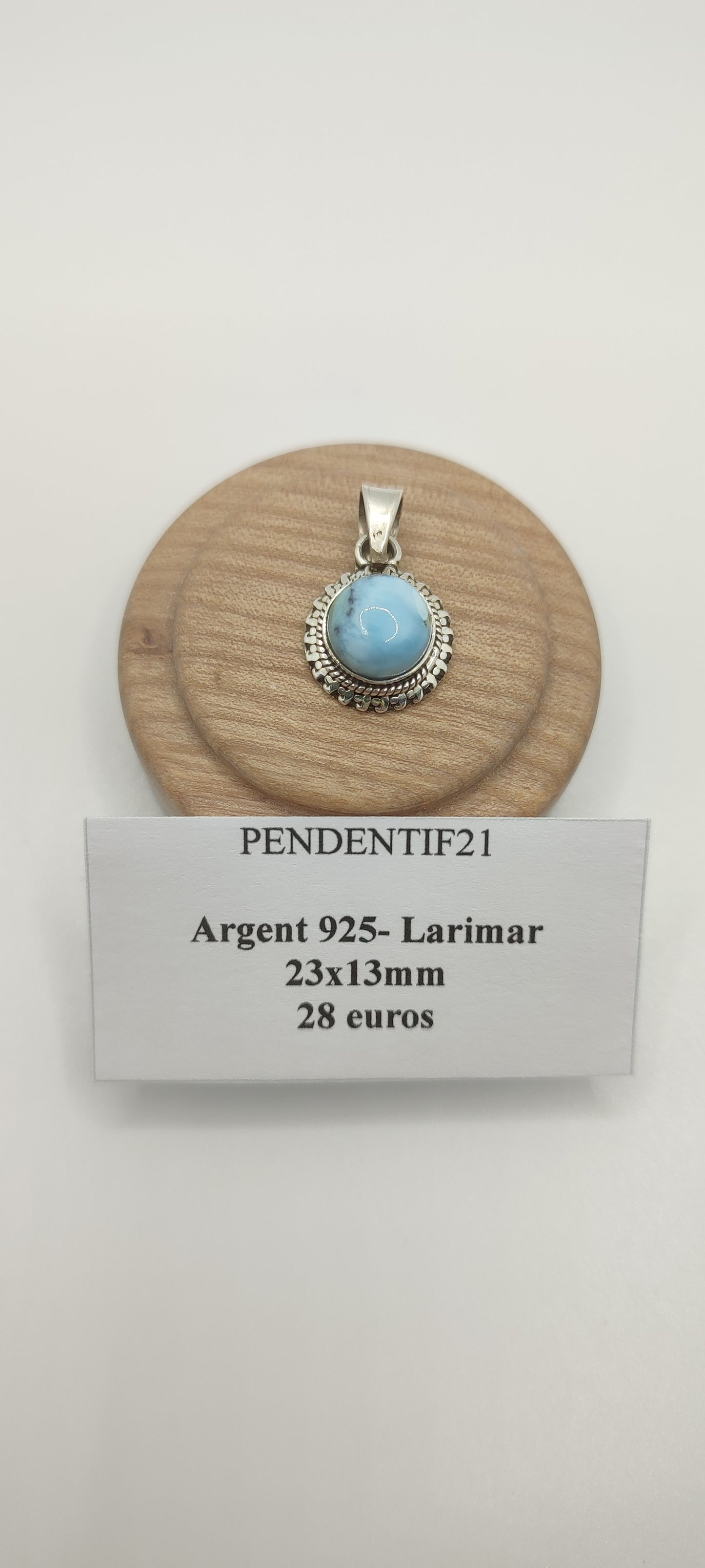 Pendentif Larimar