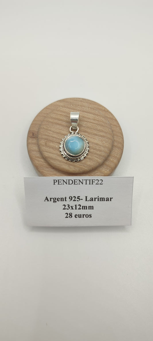 Pendentif Larimar