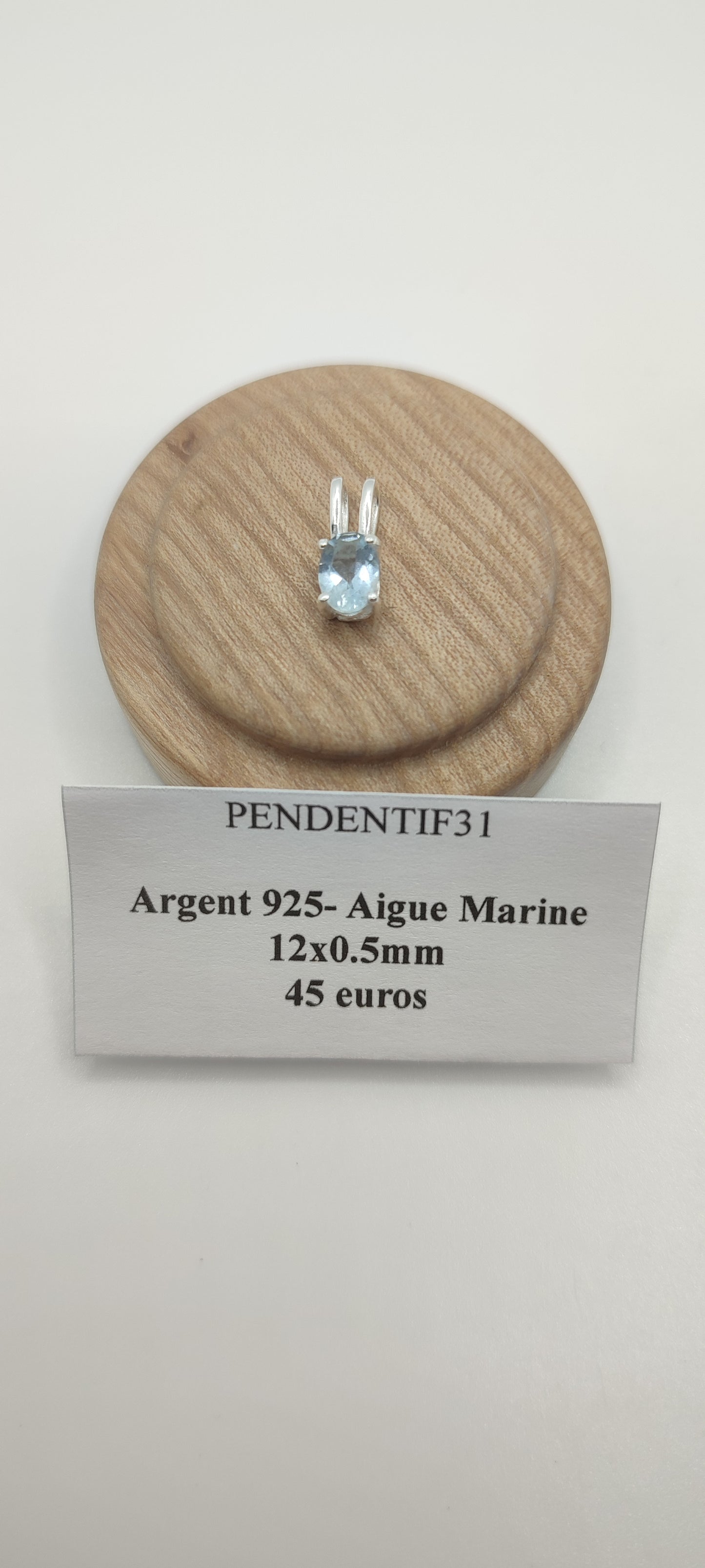 Pendentif Aigue Marine